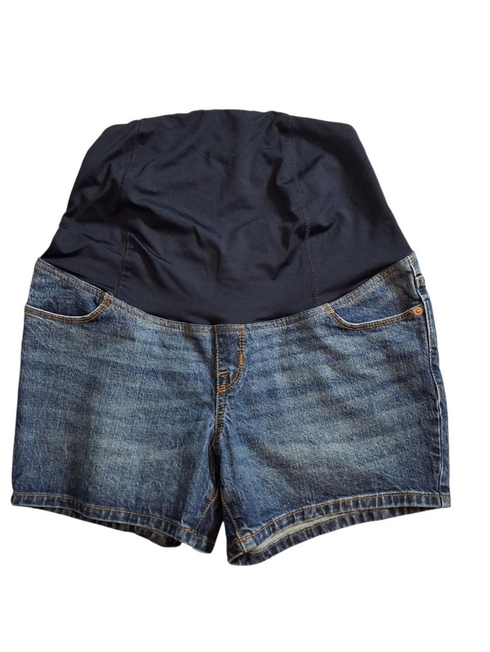 Isabel Ingrid & Isabel Maternity Midi Shorts Size 4 Crossover Panel NWT